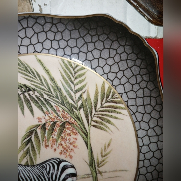 Email de Limoges 1855 I. Godinger Plate Zebra - Picture 4 of 9